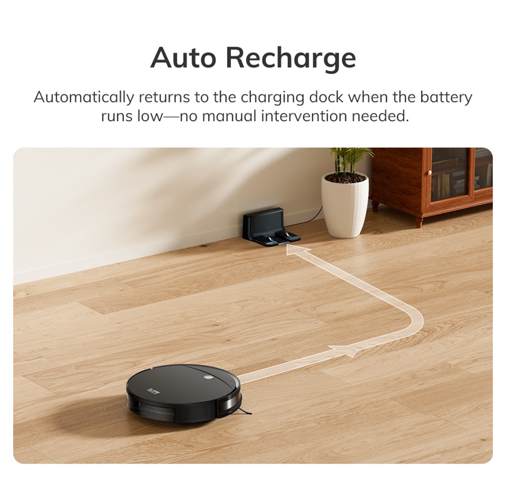 ILIFE V10 Robotický vysávač, 5000Pa sanie, 120min prevádzkový čas, gyro navigácia, samonabíjanie, 2.4G WiFi, aplikácia, Alexa a diaľkové ovládanie
