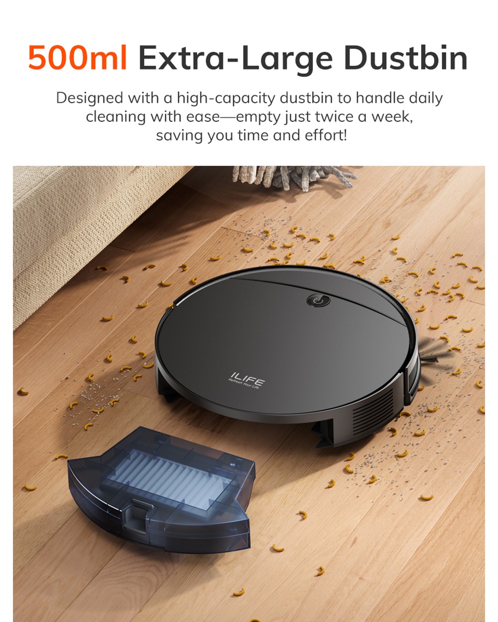 Robotický vysávač ILIFE V10, 5000Pa sanie, 120min prevádzka, gyro navigácia, samonabíjanie, 2.4G WiFi, aplikácia, Alexa a diaľkové ovládanie