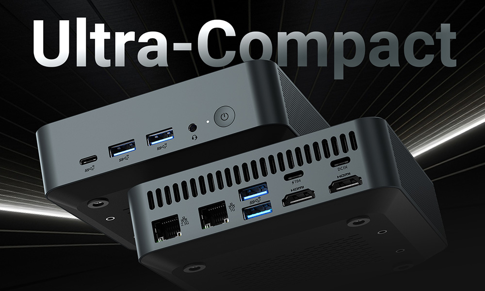 MINIX NGC N713 Mini PC, Intel Core i7-13620H 10 jadier Max. 4.90 GHz, 32 GB RAM 1 TB SSD, 2*HDMI + 2*Type-C 4K Quad Screen Display, WiFi 6 Bluetooth 5.2, 2*RJ45, 4*USB3.2, zástrčka EU/US/UK