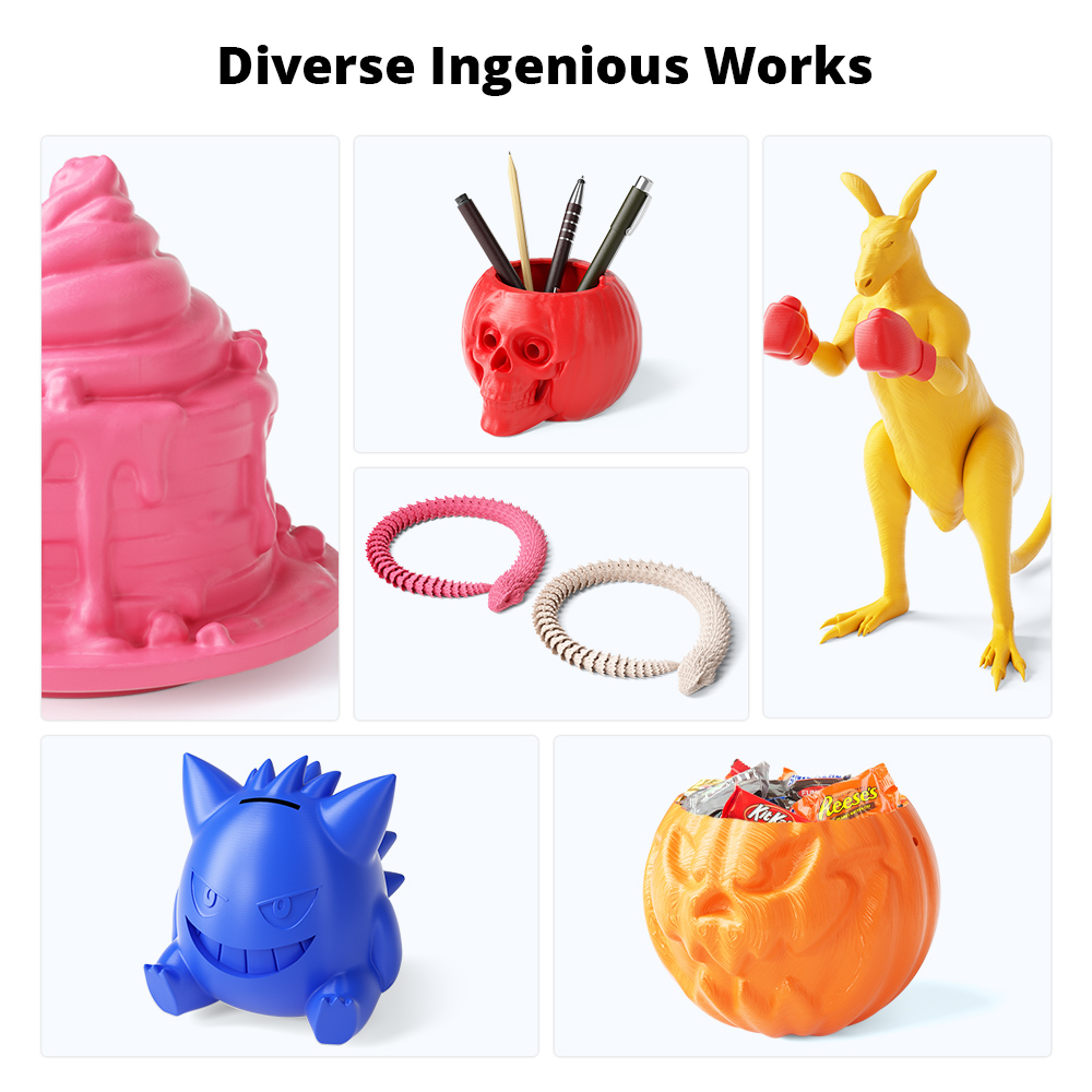7kg Mecpow High Speed PLA+ Filament - 1kg Červený/ Modrý/ Farba kože/ Zelený/ Žltý/ Oranžový/ Ružový