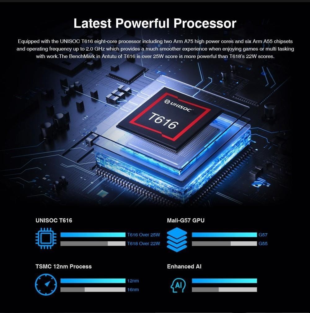 N-one Npad Pro 4G LTE Android 12 Tablet PC, 10.36'' 2000x1200 2K FHD IPS Screen, UNISOC T616 Octa-Core, 8GB RAM 128GBROM