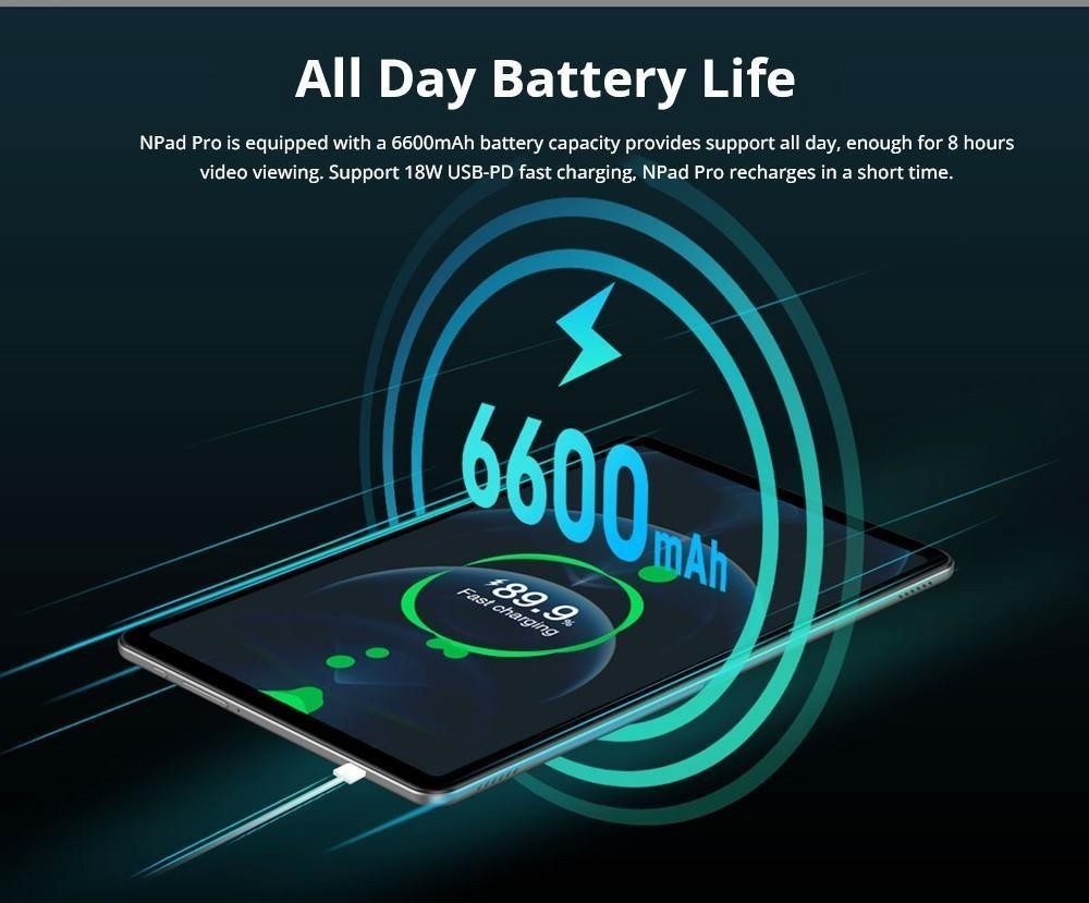 N-one Npad Pro 4G LTE Android 12 Tablet PC, 10.36'' 2000x1200 2K FHD IPS Screen, UNISOC T616 Octa-Core, 8GB RAM 128GBROM