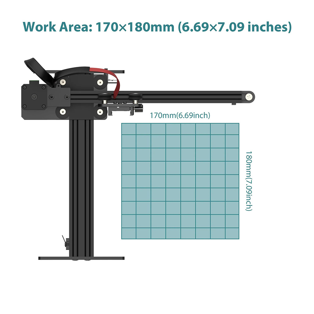 NEJE 5 7W laserový gravírovací stroj, laserový modul E30, 170*180mm