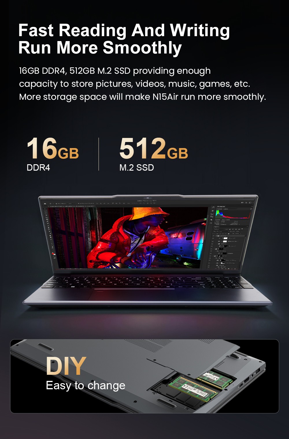 Ninkear N15 Air Laptop, 15,6