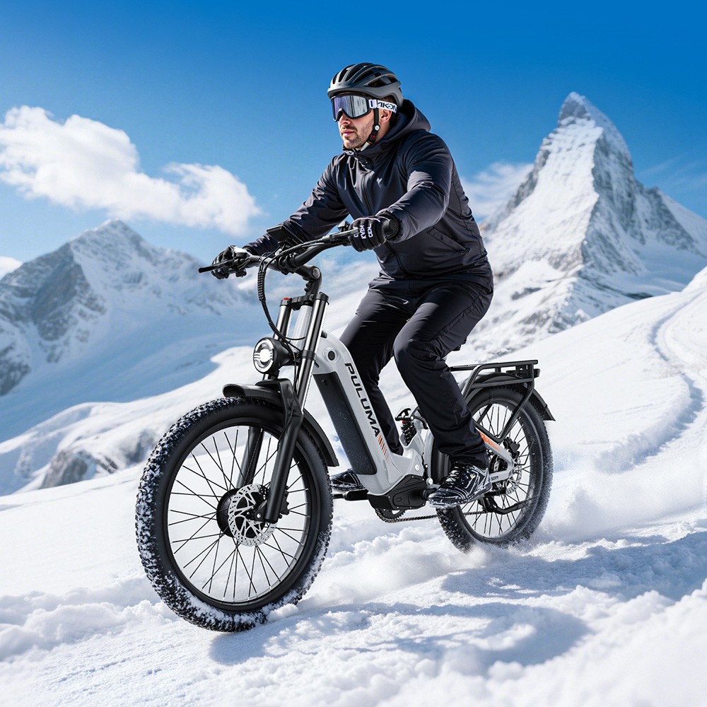PULUMA PE97 Pro Electric Bike, 500W*2 motor, 48V 20Ah batéria, 26 palcové pneumatiky, max. rýchlosť 40km/h, dojazd 150km, hydraulické olejové brzdy, uzamykateľný tlmič, Shimano 7 rýchlostí, LCD displej