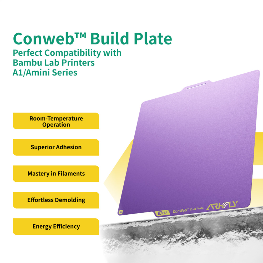 Phaetus Conweb Cool Plate for Bambu Lab A1/A1 Mini