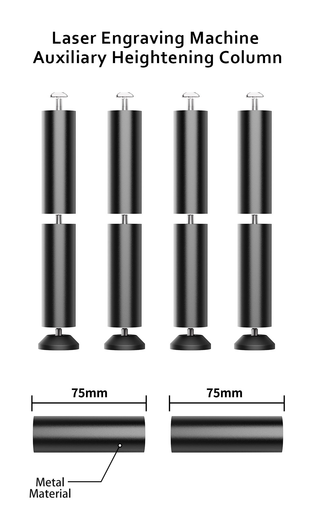DVA TREES 150mm stúpačky pre laserový gravírovací stroj TTS, 8-pack