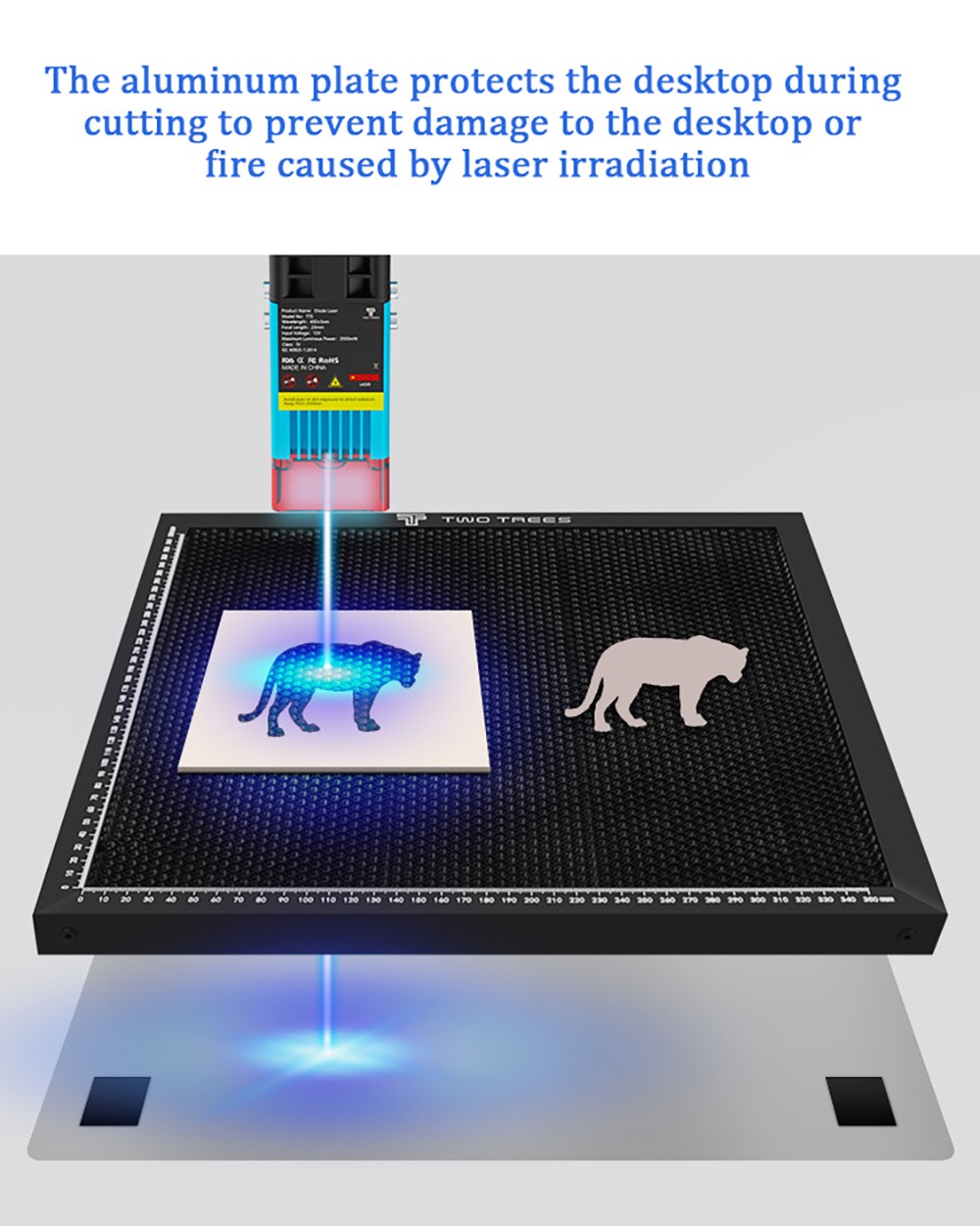 TWO TREES 400x400mm Laser Bed