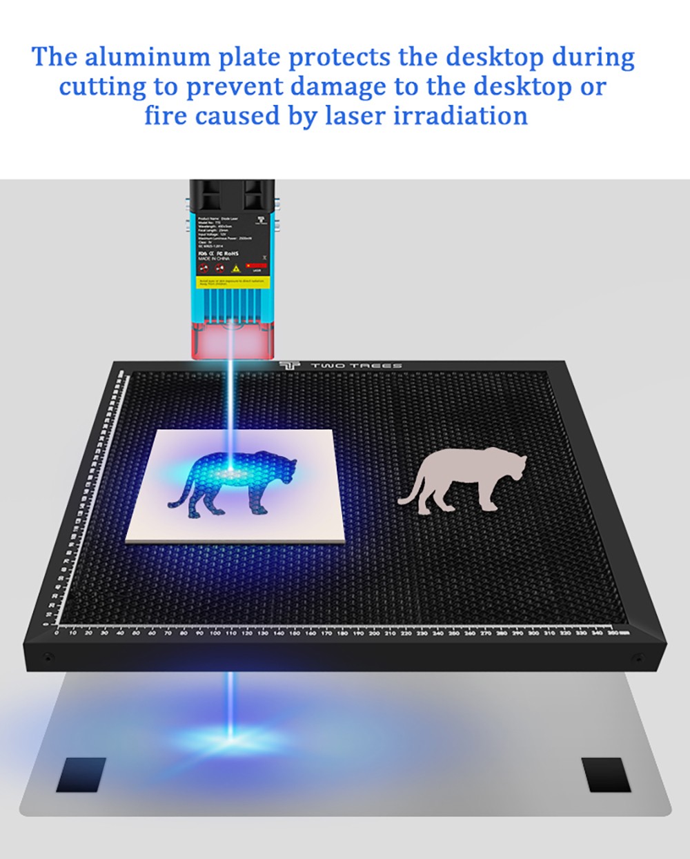 TWO TREES 500x500mm Laser Bed