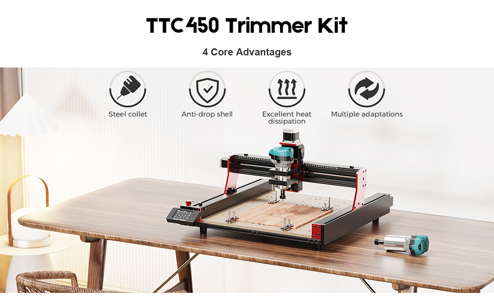 TWO TREES 800W 30000RPM Wood Trimmer Router for TTC450 Series