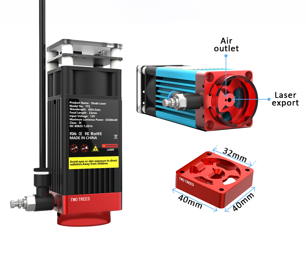 Súprava TWO TREES Air Assist Kit pre TS2-10W, TS2-20W, TTS-25, TTS-55 a TTS-10