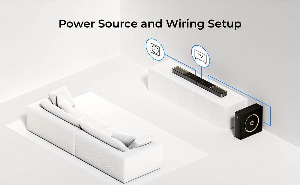Ultimea Skywave F30 3.1.2 Soundbar, Dolby Atmos, ovládanie aplikácií, špičkový výkon 300 W, funkcia CEC, Bluetooth 5.4, 10 pásiem grafického ekvalizéra, 121 prednastavených matíc EQ