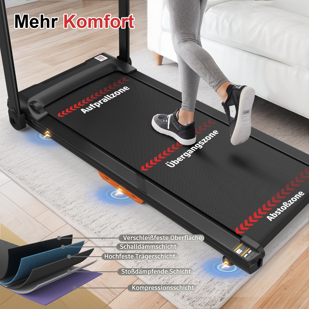 JK1601 Home Fitness-Laufband, 2,5-PS-Motor, 3 Modi und Smart-App