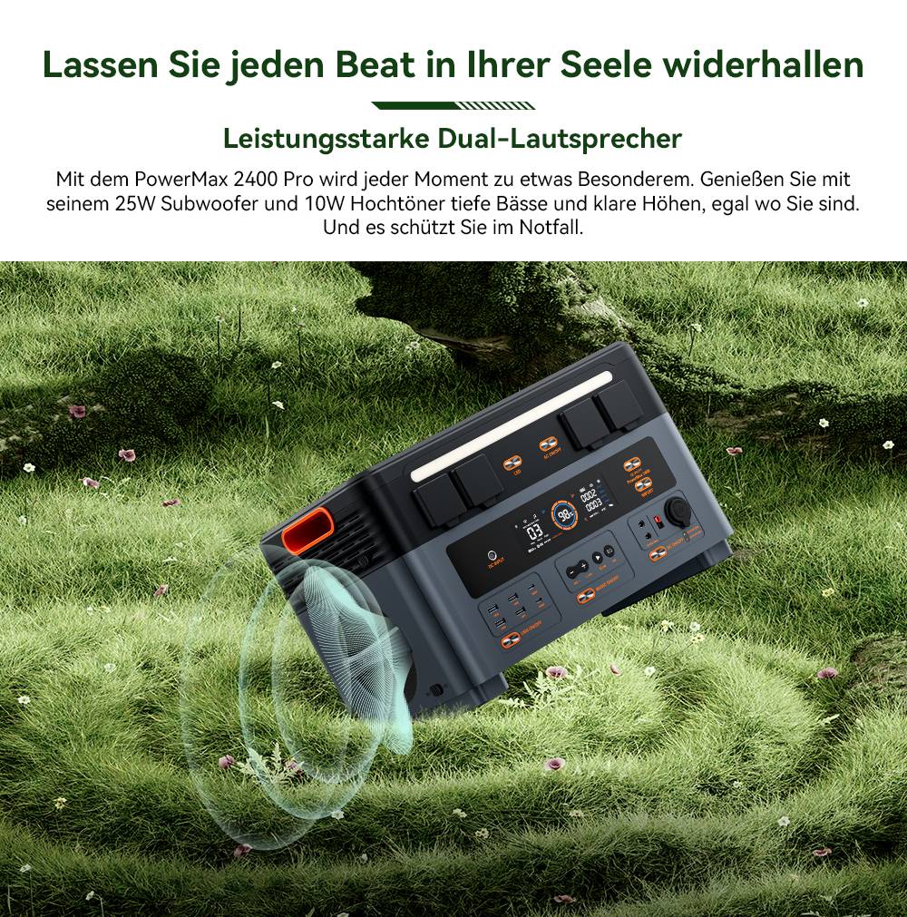 Blackview Oscal PowerMax 2400 Pro Powerstation, 2016Wh 2400W, LiFePO4 3500+ Zyklen, 1.2h Schnellladung, Smart App