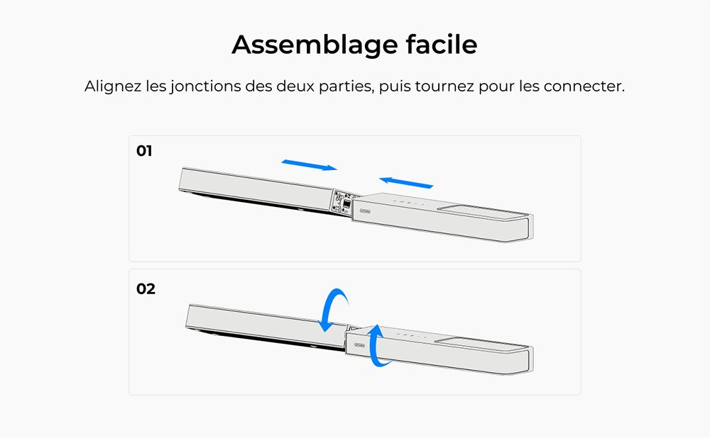 Ultimea Skywave F30 3.1.2 Barre de son, Dolby Atmos, contr&ocirc;le par application, puissance de cr&ecirc;te de 300 W, fonction CEC, Bluetooth 5.4, &eacute;galiseur graphique 10 bandes, 121 matrices d'&eacute;galisation pr&eacute;d&eacute;finies