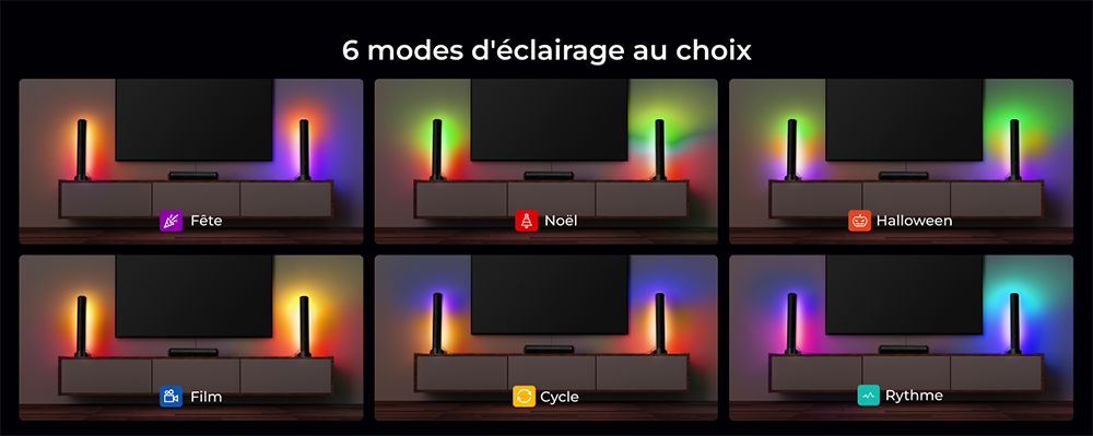 Ultimea Apollo S90 Barre de son 9.1 canaux, Dolby Atmos, puissance de crête de 470 W, éclairage RVB, contrôle par application, 121 matrices d'égalisation prédéfinies, Bluetooth 5.3, design détachable