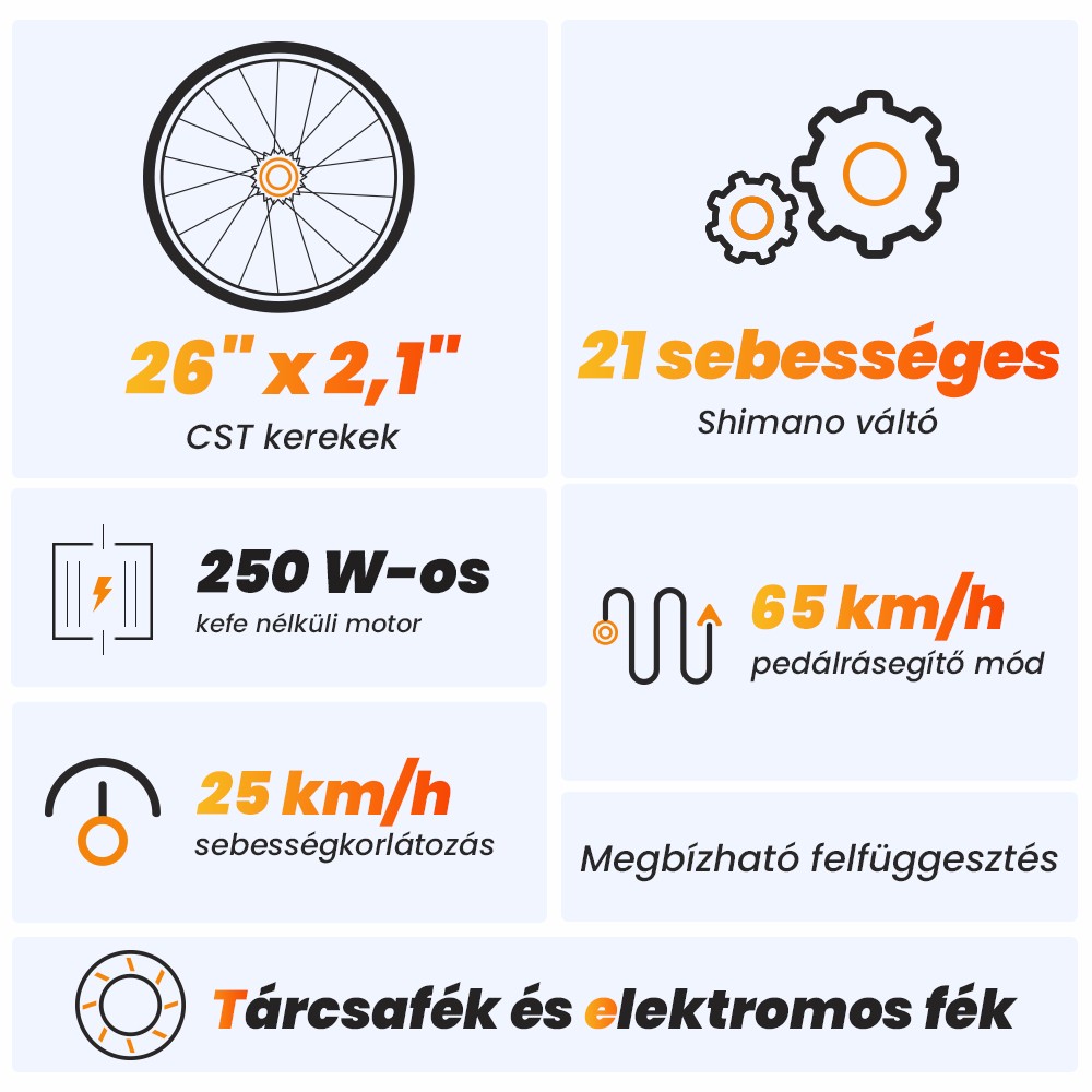 Touroll U1 26 h&uuml;velykes elektromos hegyiker&eacute;kp&aacute;r 250 W-os motorral, 36 V 13 Ah kivehető akkumul&aacute;torral, 65 km-es max. hat&oacute;t&aacute;vols&aacute;ggal, Shimano 21 sebess&eacute;ges hajt&aacute;sl&aacute;nccal, Shimano 21 sebess&eacute;ges t&aacute;rcsaf&eacute;kkel, IPX4 v&iacute;z&aacute;ll&oacute;s&aacute;ggal - fekete