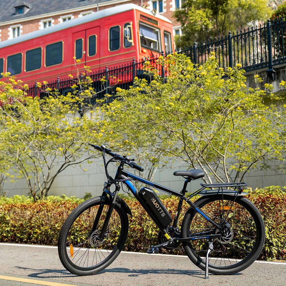 DUOTTS C29 V&eacute;lo &eacute;lectrique 750 W Roue 29 x 2,1 pouces Batterie 48 V 15 Ah Autonomie 50 km Vitesse maximale 50 km/h Shimano 21 vitesses V&eacute;lo de montagne &eacute;lectrique avec porte-bagages arri&egrave;re IP54 &Eacute;tanch&eacute;it&eacute; Smart APP - Noir