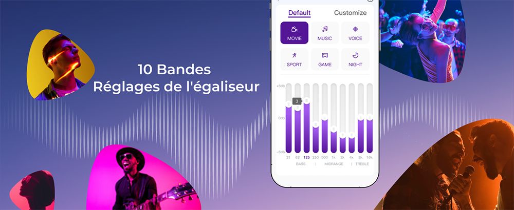 Ultimea Apollo S90 Barre de son 9.1 canaux, Dolby Atmos, puissance de crête de 470 W, éclairage RVB, contrôle par application, 121 matrices d'égalisation prédéfinies, Bluetooth 5.3, design détachable