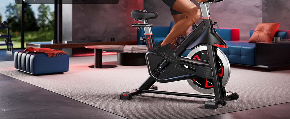 MERACH S38 V&eacute;lo d'exercice magn&eacute;tique, avec application auto-d&eacute;velopp&eacute;e, capacit&eacute; de charge 160kg & volant d'inertie 18kg, v&eacute;lo stationnaire pour salle de sport &agrave; domicile, Noir