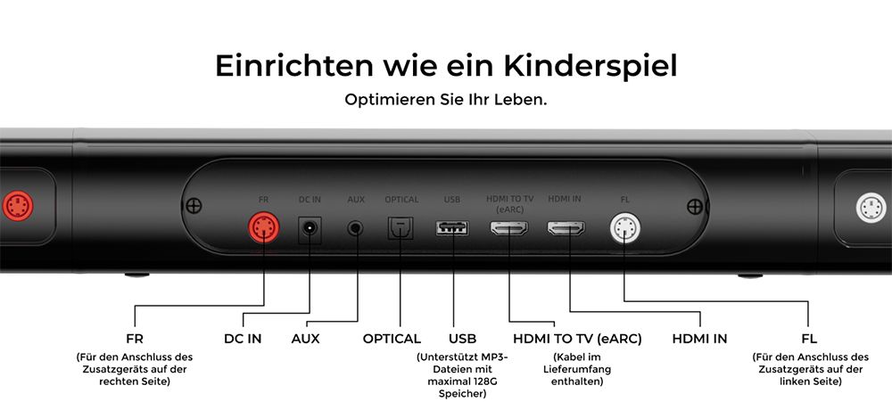 Ultimea Apollo S90 9.1-Kanal-Soundbar, Dolby Atmos, 470 W Spitzenleistung, RGB-Beleuchtung, App-Steuerung, 121 voreingestellte EQ-Matrizen, Bluetooth 5.3, abnehmbares Design