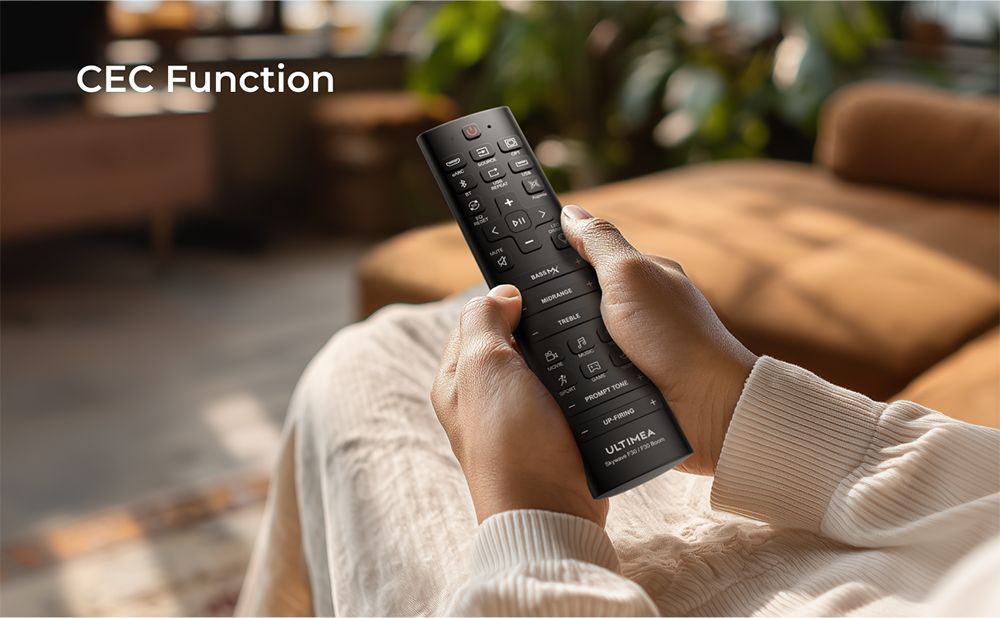 Ultimea Skywave F30 3.1.2 Soundbar, Dolby Atmos, App-Steuerung, 300 W Spitzenleistung, CEC-Funktion, Bluetooth 5.4, 10-Band-Grafik-Equalizer-Einstellungen, 121 voreingestellte EQ-Matrizen