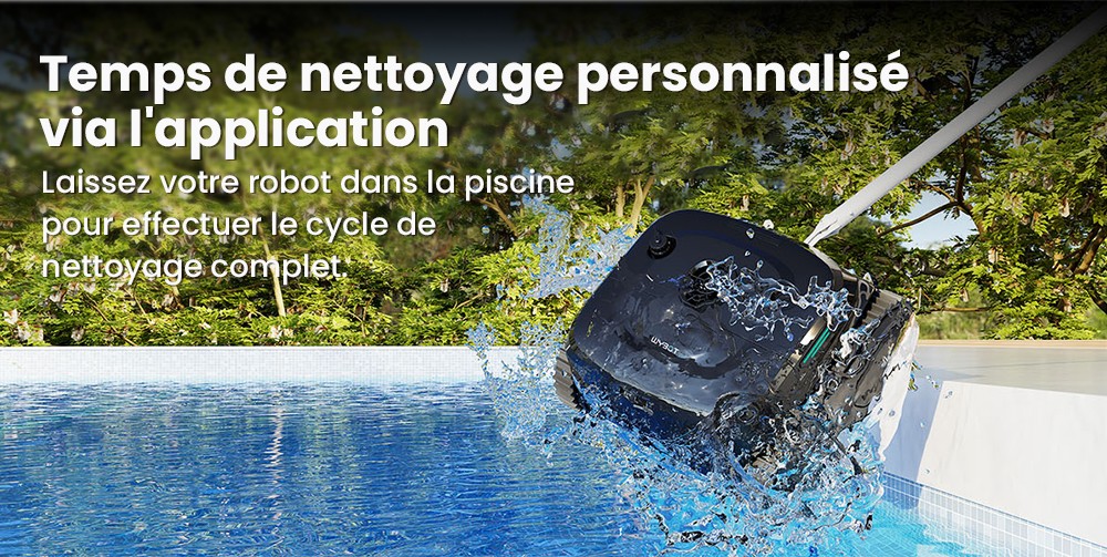 Aspirateur robot de piscine sans fil WYBOT C2, nettoyage des parois et des lignes de flottaison, double filtration de nettoyage, pour piscines creus&eacute;es jusqu'&agrave; 2512 pi2, noir vert
