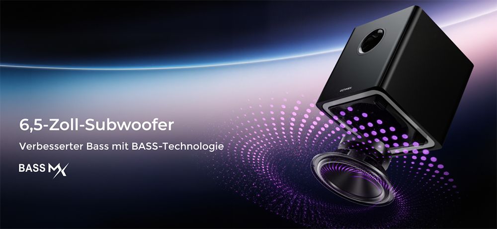 Ultimea Apollo S90 9.1-Kanal-Soundbar, Dolby Atmos, 470 W Spitzenleistung, RGB-Beleuchtung, App-Steuerung, 121 voreingestellte EQ-Matrizen, Bluetooth 5.3, abnehmbares Design