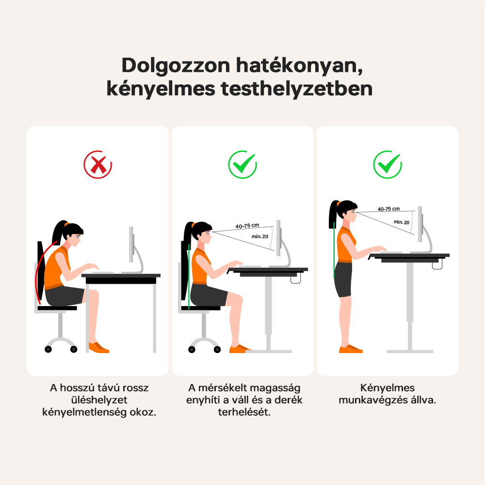 ACGAM JSD5-A1-02 Magass&aacute;gban &Aacute;ll&iacute;that&oacute; Elektromos &Iacute;r&oacute;asztal RGB LED F&eacute;nyszalaggal