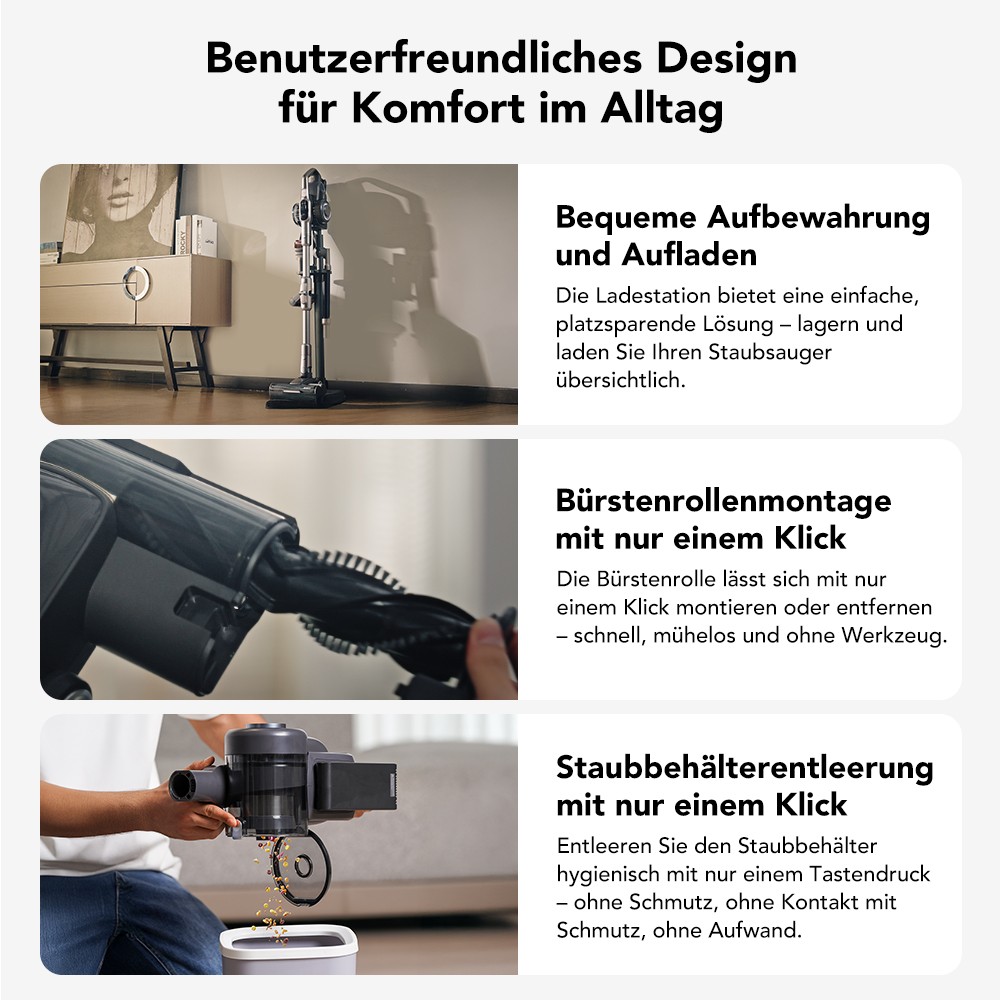 JIMMY H11 Pro Kabelloser Staubsauger, 700 W/260 AW Saugleistung, 90 Min. Laufzeit, flexibler Metallschlauch, 7 Reinigungswerkzeuge, LED-Anzeige, f&uuml;r Teppiche/Hartb&ouml;den &ndash; Dunkelgrau