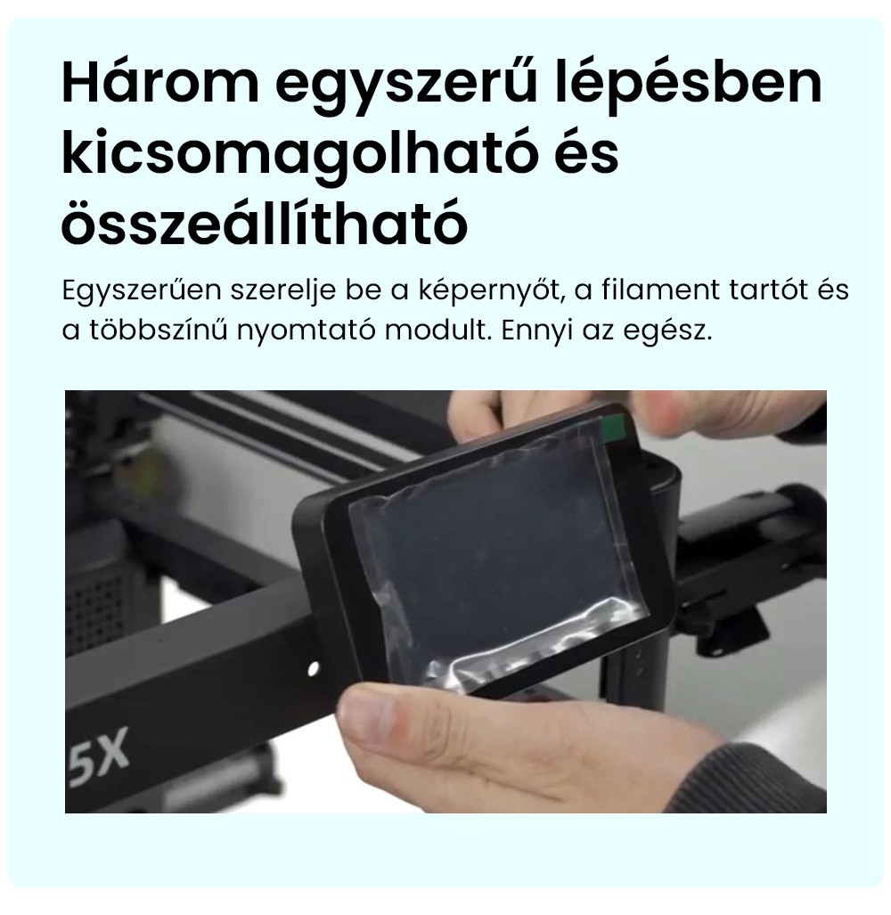 Flashforge AD5X 3D nyomtat&oacute;, intelligens 4 sz&iacute;nű nyomtat&aacute;s, 600 mm/s max., 220 * 220 * 220 mm - EU csatlakoz&oacute;