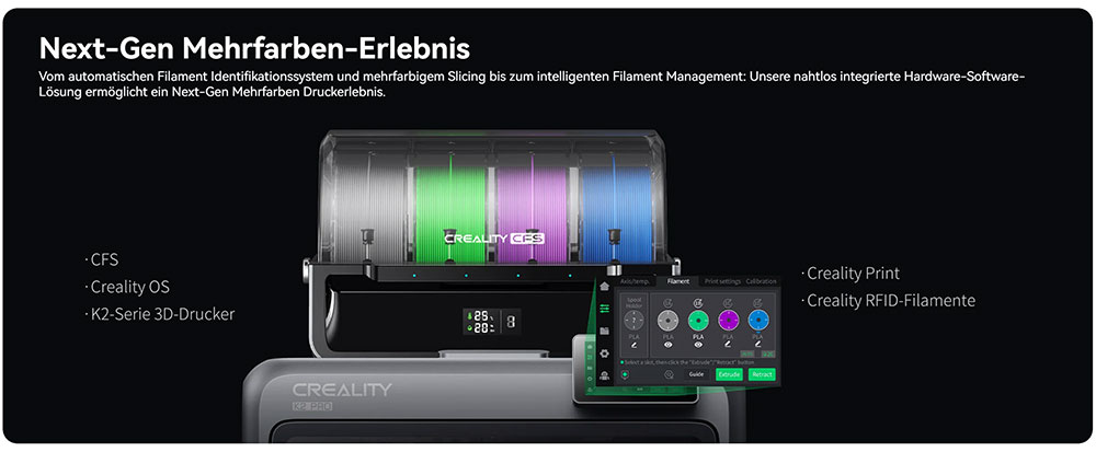 Creality K2 Pro Combo 3D-Drucker, CFS-System, 300*300*300mm