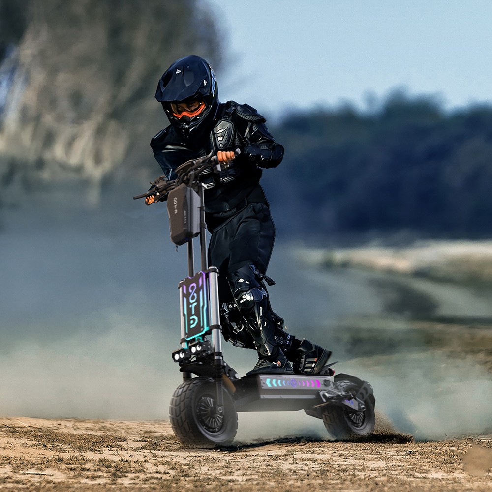 OOTD T90 Electric Scooter, 2100W*2 Motor, 60V 31.2Ah Battery, 13 inch Tires, 85km/h Max Speed, 100km Range, Hydraulic Disc Brakes, Front Dual Hydraulic Suspension & Rear Dual Spring Suspension