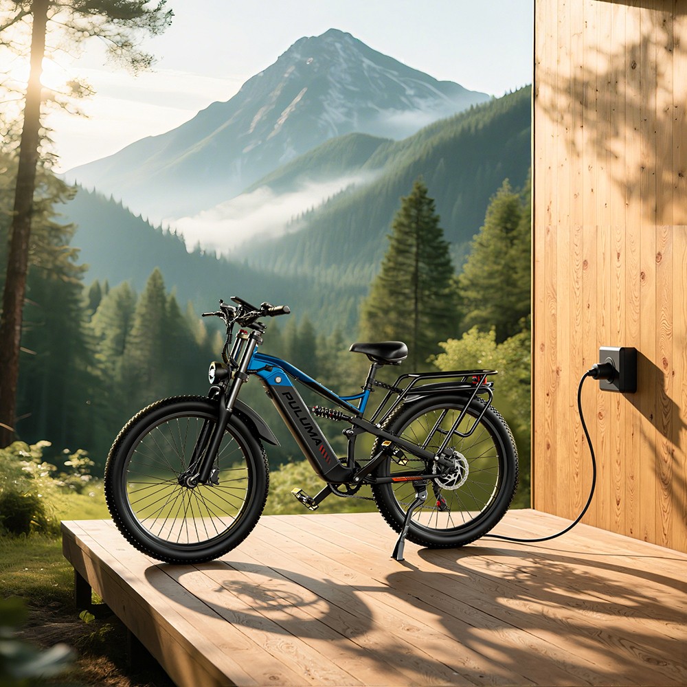 PULUMA PE86 Electric Bike, 500W Motor, 48V 20Ah Battery, 26 inch Tires, 40km/h Max Speed, 150km Range, Hydraulic Brakes, Oil Spring Suspension System, Shimano 7-speed, LCD Display, Torque Sensor