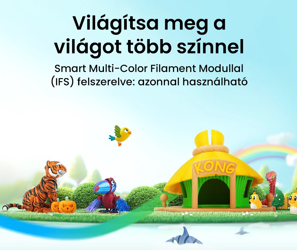 Flashforge AD5X 3D nyomtat&oacute;, intelligens 4 sz&iacute;nű nyomtat&aacute;s, 600 mm/s max., 220 * 220 * 220 mm - EU csatlakoz&oacute;
