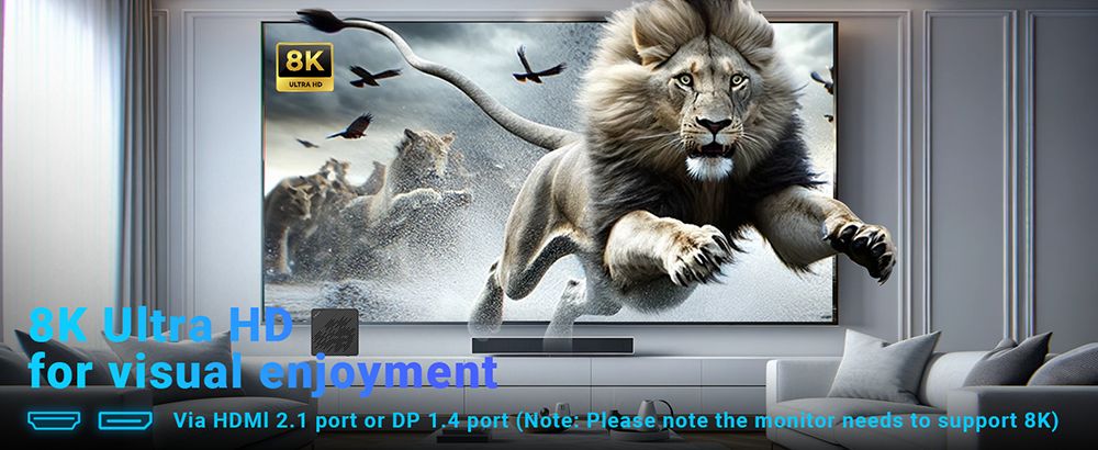 MINIX Elite EU715-AI Mini PC, Intel Core Ultra 7-155H 8 Cores Max 4.8GHz, 32GB DDR5 RAM 1TB SSD, HDMI + DP + Thunderbolt 4 + Type - C Quad 4K@60Hz Display, WiFi 6E, Bluetooth 5.3, 2*2.5G RJ45, 3*USB3.2, 1*Audio Jack - US Plug