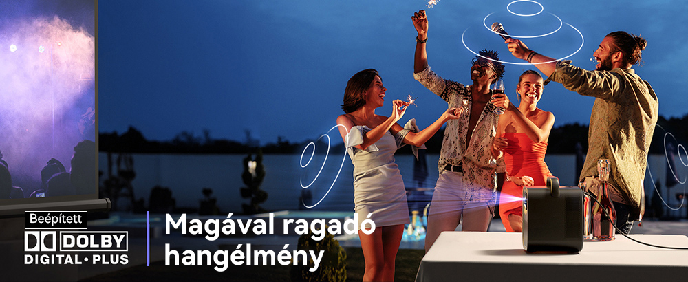 [Netflix és Google TV tanúsítvánnyal rendelkező] ETOE Seal Pro 1000 ANSI LCD projektor, natív 1080P felbontás, Dolby Audio tanúsítvánnyal, autofókusz, automatikus trapézkorrekció, 2 db 10 W-os hangszóró, beépített Chromecast, Google Asszisztens