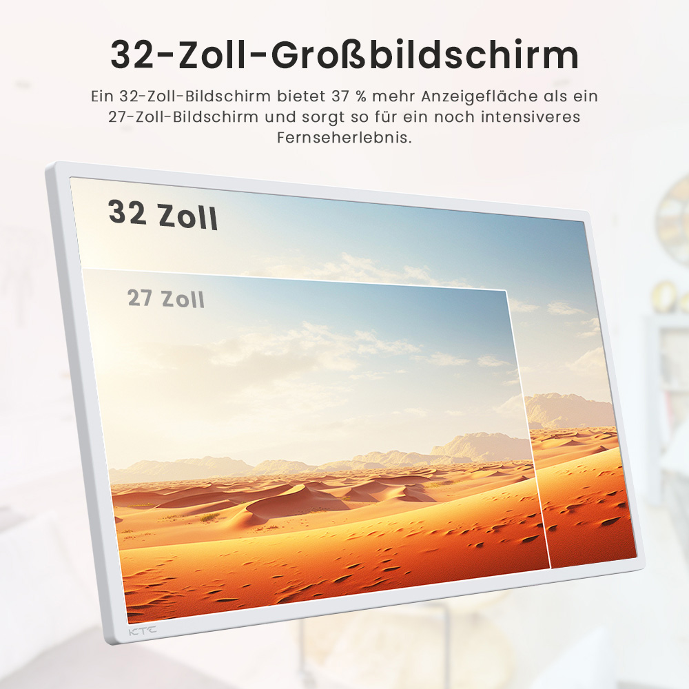 KTC A32Q7 Pro Mobiler Monitor, 32'' 4K Touchscreen, WiFi6, Android 13, RK3588S 8 Core, Google EDLA-Zertifizierung, 9500 mAh Akku, 8 GB RAM 128 GB ROM, einstellbare Winkel, 1 * HDMI 2.0, 1 * USB 3.0, 1 * USB 2.0