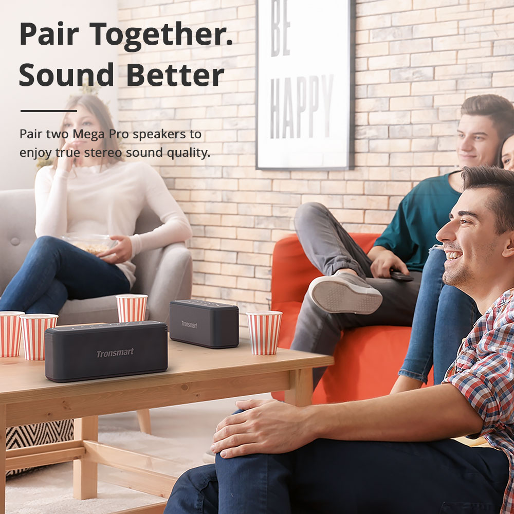 Tronsmart Mega Pro 60W-os vezet&eacute;k n&eacute;lk&uuml;li hangsz&oacute;r&oacute; SoundPulse IPX5 hangseg&eacute;d NFC TWS p&aacute;ros&iacute;t&aacute;ssal