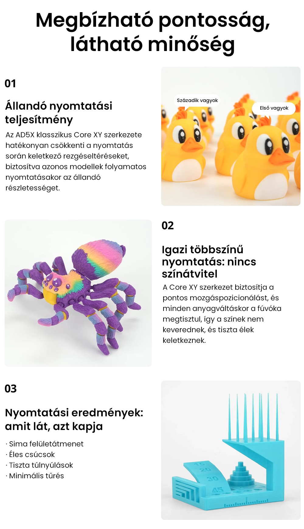Flashforge AD5X 3D nyomtat&oacute;, intelligens 4 sz&iacute;nű nyomtat&aacute;s, 600 mm/s max., 220 * 220 * 220 mm - EU csatlakoz&oacute;