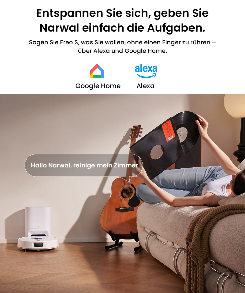Narwal Narwal Freo S Roboterstaubsauger und -mopp, automatische Staubsammlung, 8000 Pa Saugleistung, intelligente Navigation und Sprachsteuerung