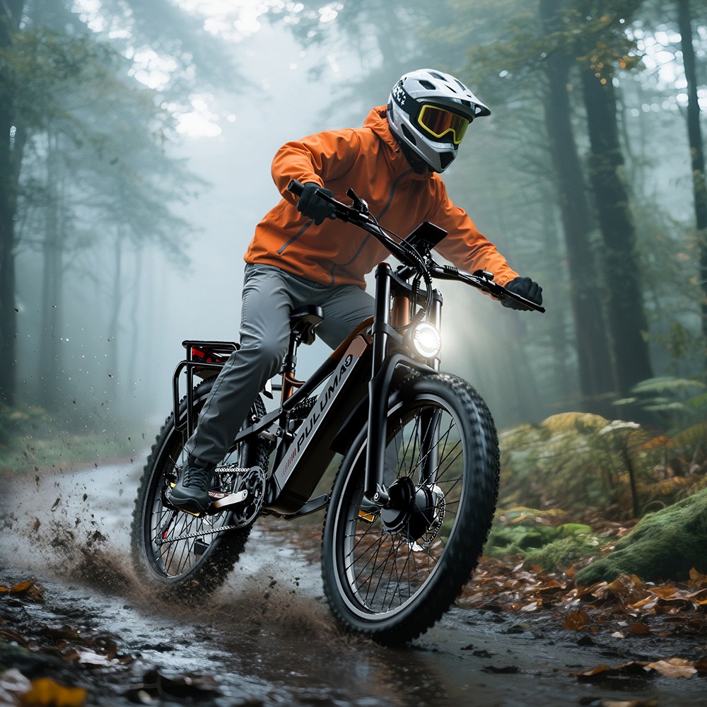 PULUMA PE86 Pro Vélo électrique, moteur 500 W x 2, batterie 48 V 20 Ah, pneus 26 pouces, vitesse maximale 40 km/h, autonomie 150 km, freins hydrauliques, suspension à ressorts à huile, Shimano 7 vitesses, écran LCD, capteur de couple