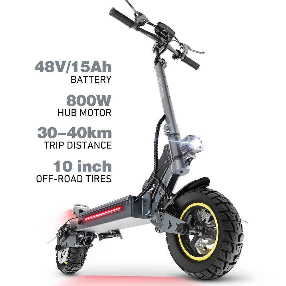 iENYRID S1 Elektroroller, 250W Motor, 48V 15Ah Akku, 10 Zoll Geländereifen, 25 km/h Höchstgeschwindigkeit, 40 km Reichweite, Doppelscheibenbremsen, hydraulische Federung vorne und hinten, LCD-Display