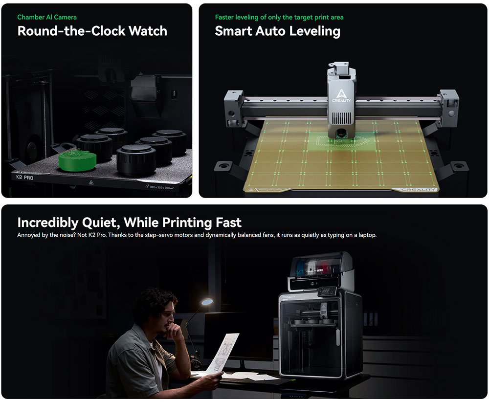 Creality K2 Pro Combo 3D nyomtat&oacute;, CFS rendszer, 300*300*300mm