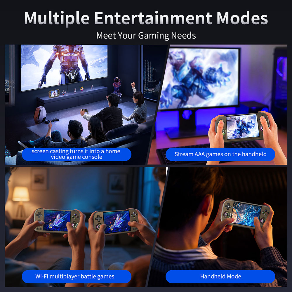 ANBERNIC RG477M AI Game Console, Android 14, 12GB RAM 256GB Storage, 4.7 inch 1280&times;960 LTPS Touchscreen, 120Hz Refresh Rate, WiFi 6E Bluetooth 5.3, 3D Hall joystick, 7 Hours of Playtime - Chocolate Bronze