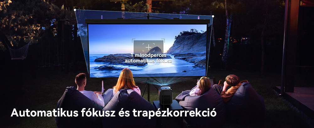 [Netflix és Google TV tanúsítvánnyal rendelkező] ETOE Seal Pro 1000 ANSI LCD projektor, natív 1080P felbontás, Dolby Audio tanúsítvánnyal, autofókusz, automatikus trapézkorrekció, 2 db 10 W-os hangszóró, beépített Chromecast, Google Asszisztens
