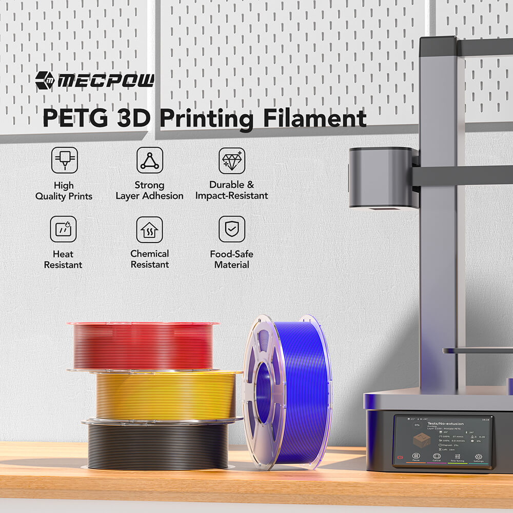 Mecpow High Speed PETG Filament, 1kg - Black