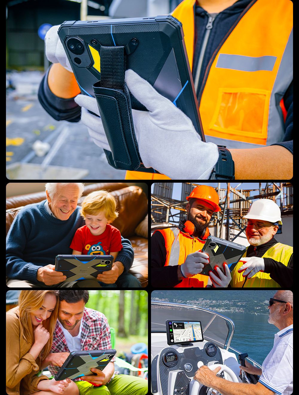 FOSSiBOT DT3 5G Tablette robuste, Android 15, &eacute;cran 10,4 pouces, 12 Go de RAM, 256 Go de ROM, Wi-Fi 6, batterie 21 560 mAh, charge rapide 66 W, appareil photo 64 Mpx + 32 Mpx, d&eacute;verrouillage par empreinte digitale et reconnaissance faciale - Bleu