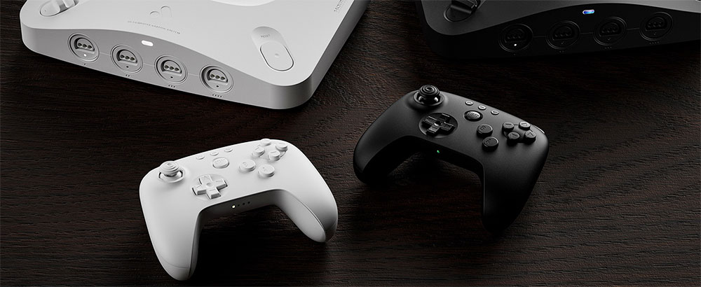 8BitDo 64 Bluetooth Game Controller for Analogue 3D, Switch 1/2, Windows, Android - White