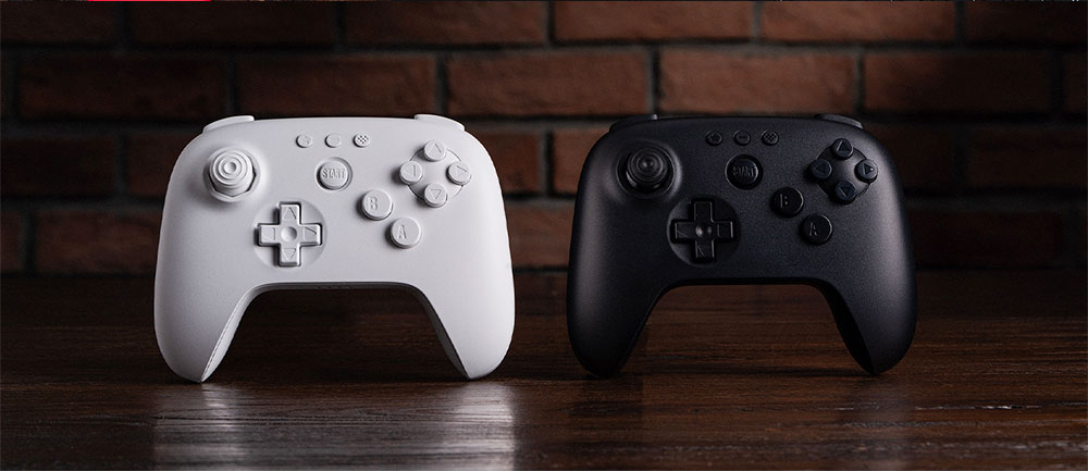 8BitDo 64 Bluetooth Game Controller for Analogue 3D, Switch 1/2, Windows, Android - White